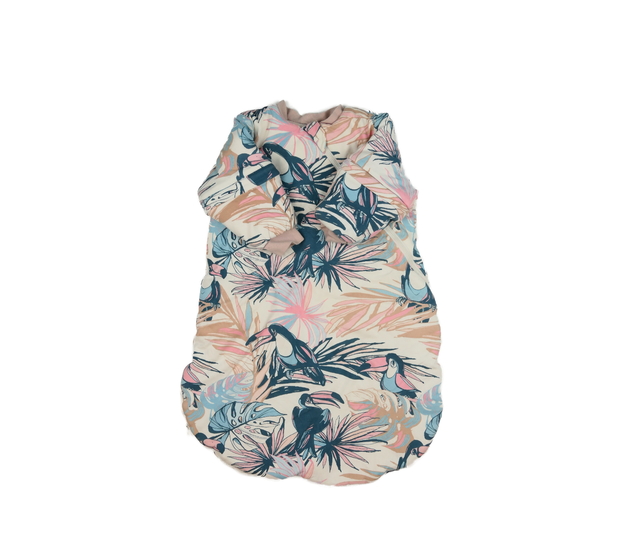 Světlý zimní spací pytel  s rukávy