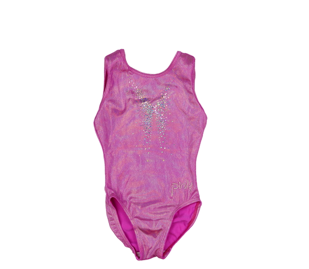 Růžový metalický dres s flitry 