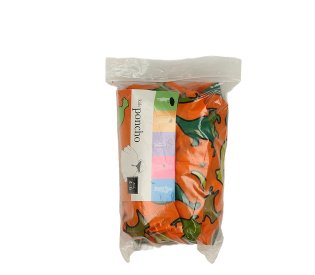 Nové oranžové dinosauří pláštěnkové pončo