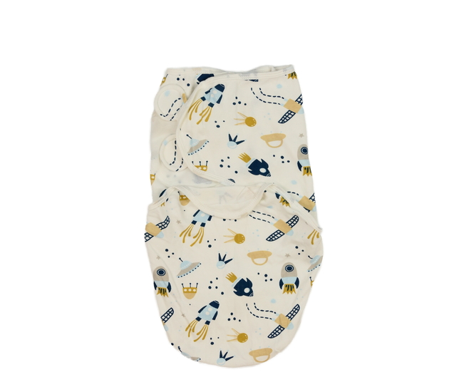 Bílá slabá zavinovačka s vesmírným motivem 