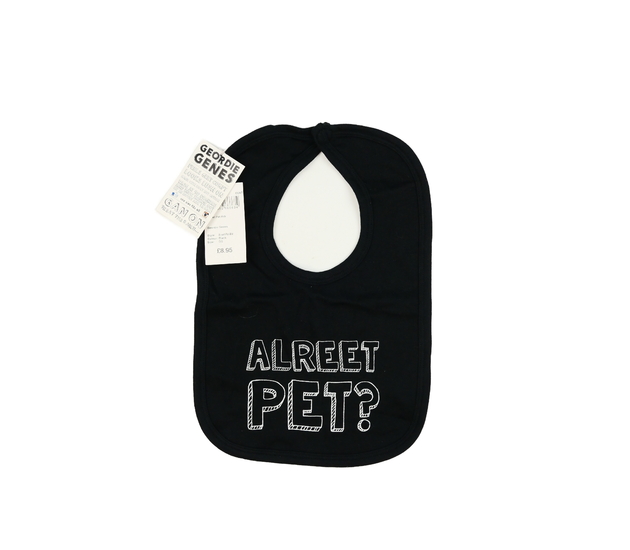 Nový černý bryndák s nápisem 