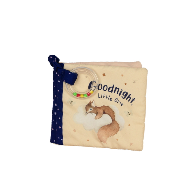 Krásná látková kniha s chrastítkem 