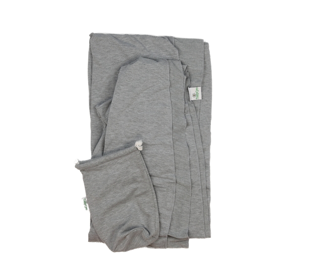 Šedý zavinovací šátek ve vaku do 16 kg