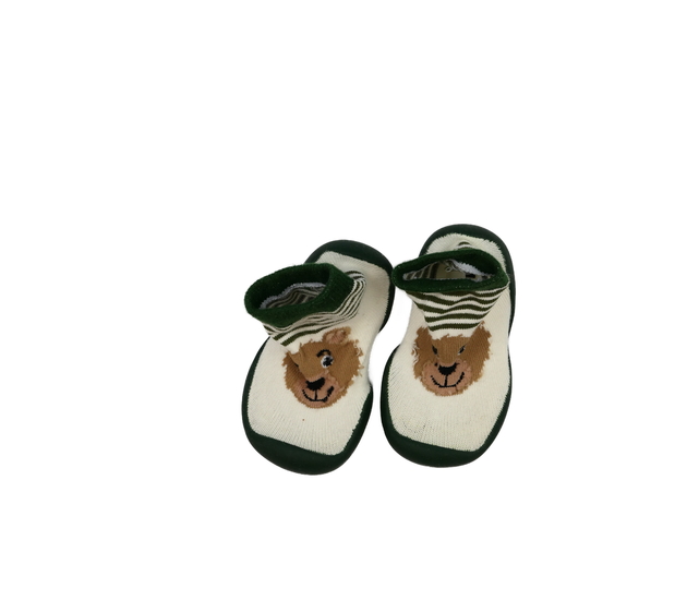 Zeleno-hnědé ponožkové botičky EUR 18-19