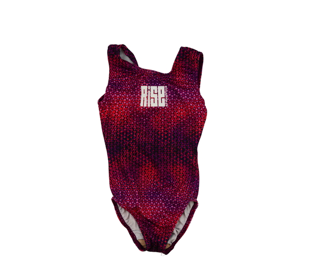Červené vzorované gymnastické body