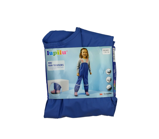 Nové modré kalhoty do deště s laclem 