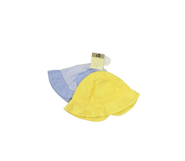 Nové klobouky, modrý a žlutý, George