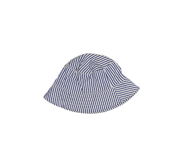 Bílomodrý pruhovaný klobouk Nutmeg 