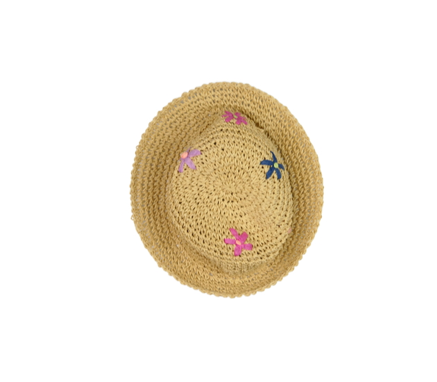 Hnědý květinový klobouk George