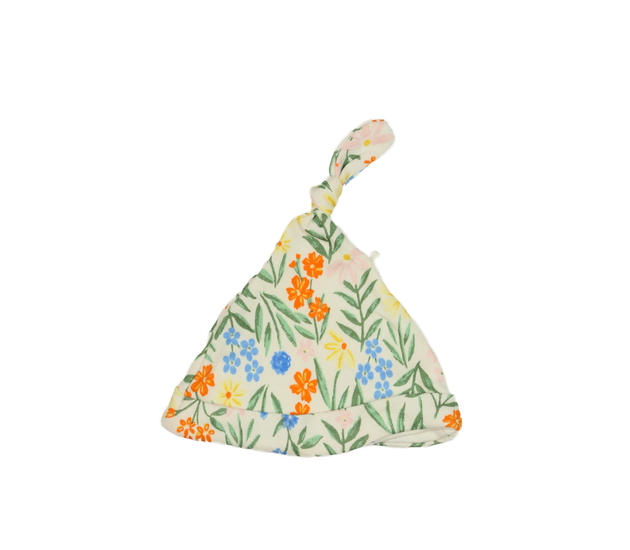 Krémová květinová bavlněná čepice F&F