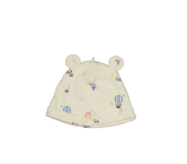 Bílá bavlněná čepička s obrázky F&F