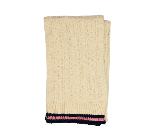 Krémová pletená šála 200 cm 