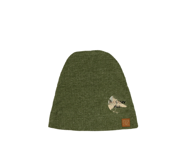 Zelená melírovaná čepička 