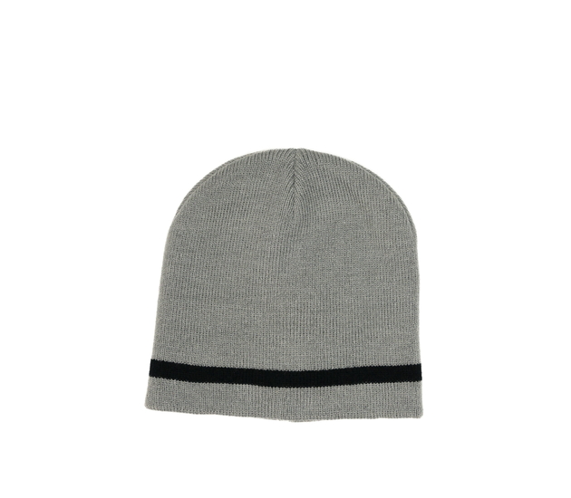 Šedá čepice s černým pruhem 