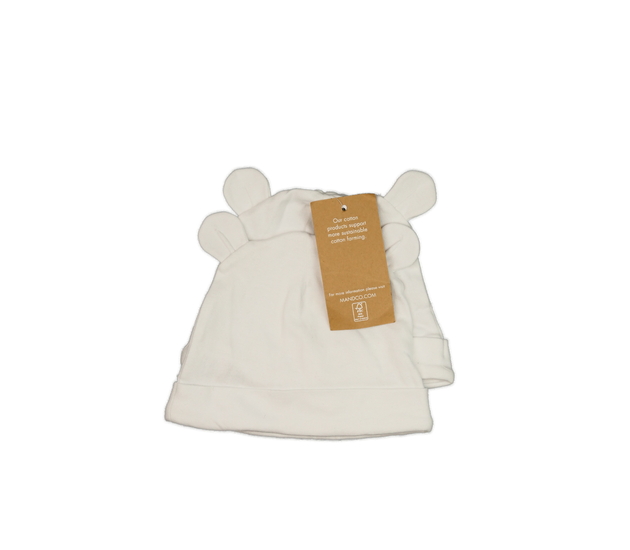 Nové bílé bavlněné čepičky 2 ks M&Co