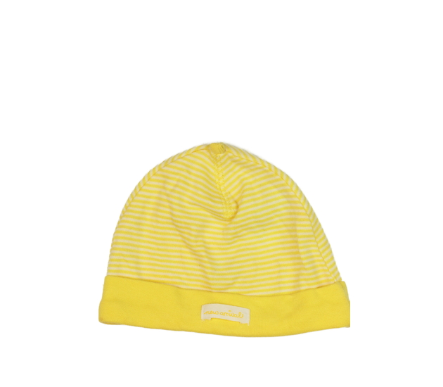 Žlutá pruhovaná bavlněná čepice H&M