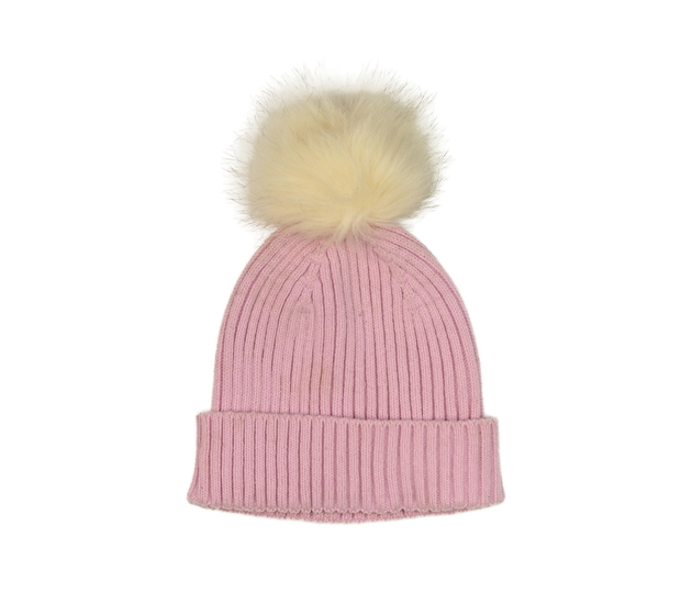 Růžová zimní čepice s bambulí vel. 176