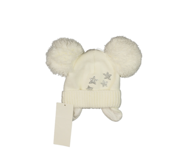 Nová smetanová čepice s hvězdičkami