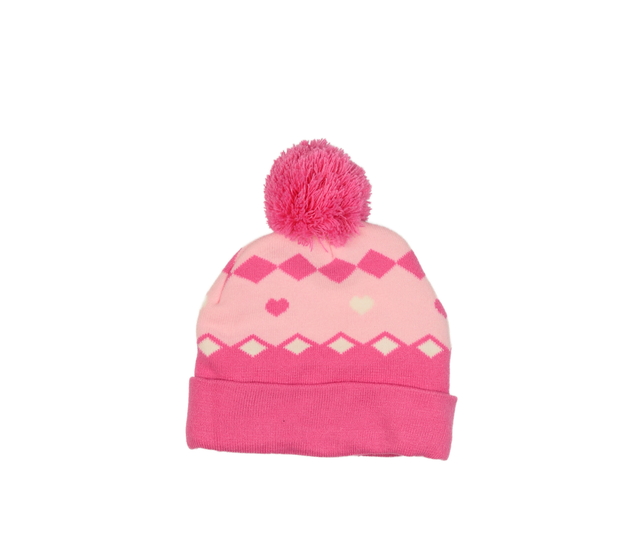 Růžová čepice s vnitřním chlupem