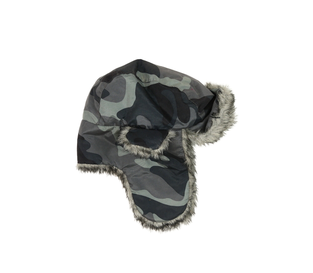 Šedá maskáčová zimní ušanka George