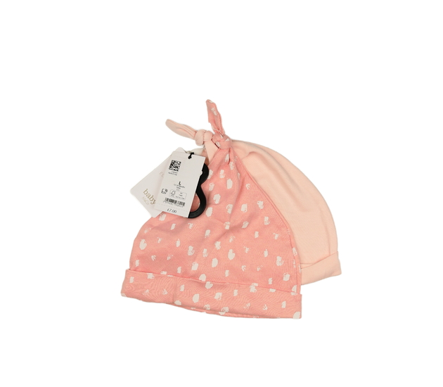 Nové růžové čepičky bavlněné 2 ks M&Co