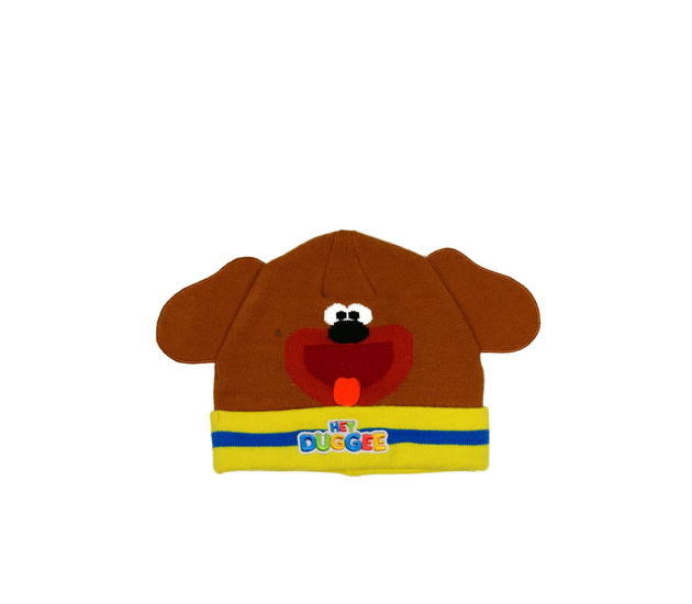 Hnědá čepice s oušky 