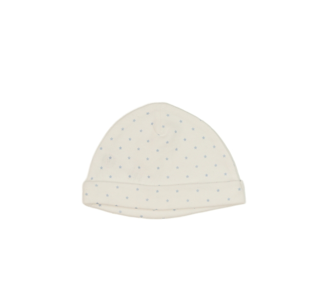 Bílá bavlněná čepice s modrými hvězdami George