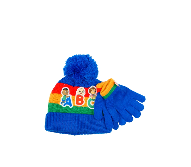 Modrá čepice a rukavice