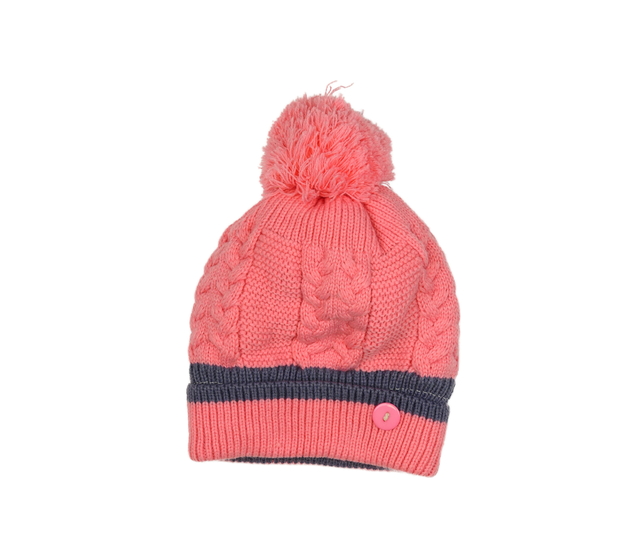 Růžová zimní čepice s vnitřním chlupem 