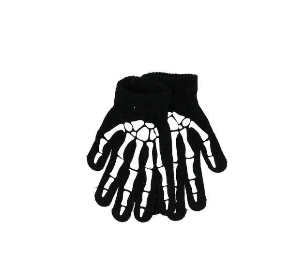 Černé kostlivcové rukavice 