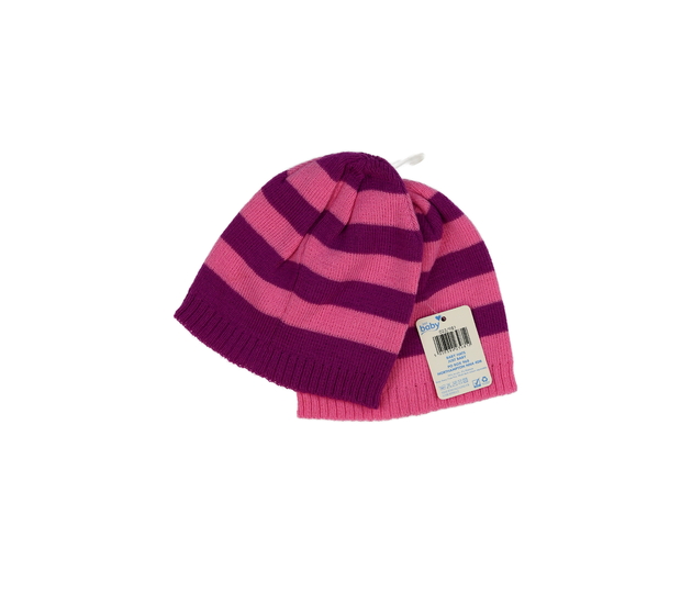 Nové růžovo-fialové čepice 2 ks 