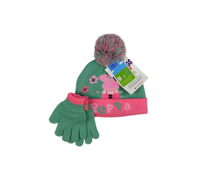 Nová čepice a rukavice Prasátko Pepa 