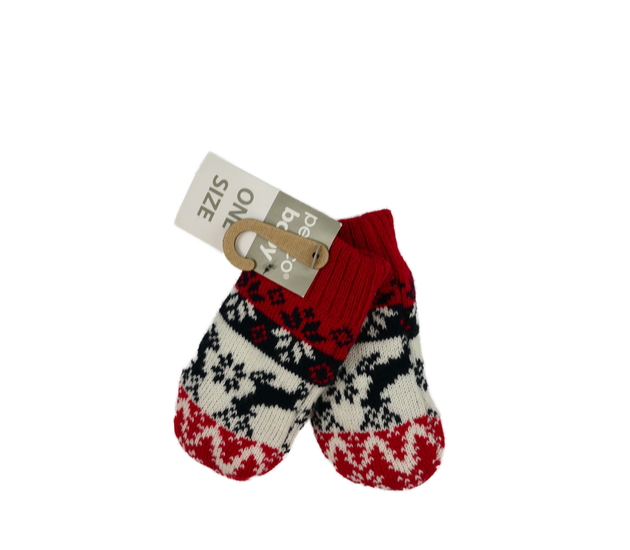 Nové červené zimní rukavice