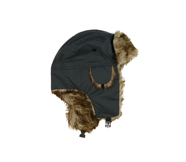 Šedá zimní ušanka 