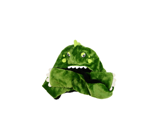 Originální dinosauří čepice s kapsičkou na ruce 