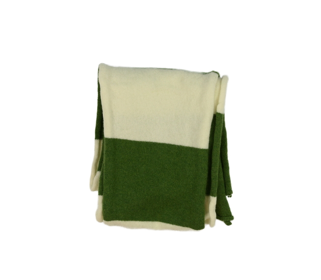 Krémovo-zelená šála délka 180 cm