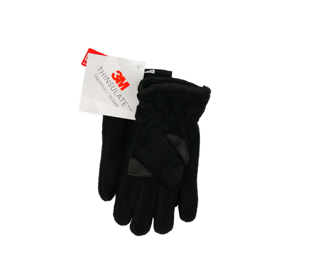 Nové černé fleecové rukavice 