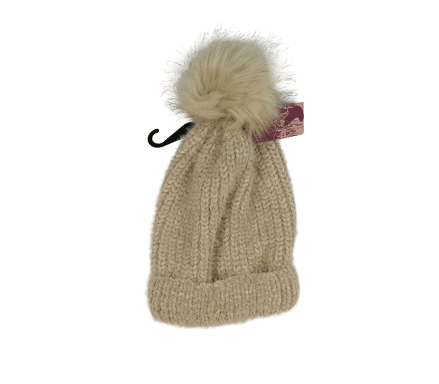 Nová hnědá hebká zimní čepice 