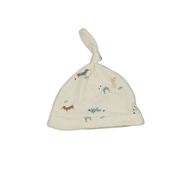 Krémová čepička s pejsky Primark