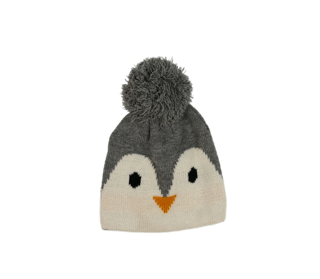 Šedá čepice s tučňákem 