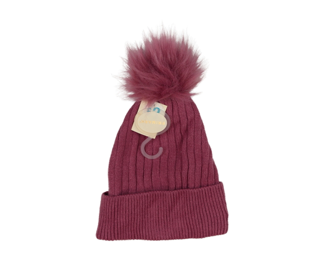 Nová růžová čepice s bambulí Primark 