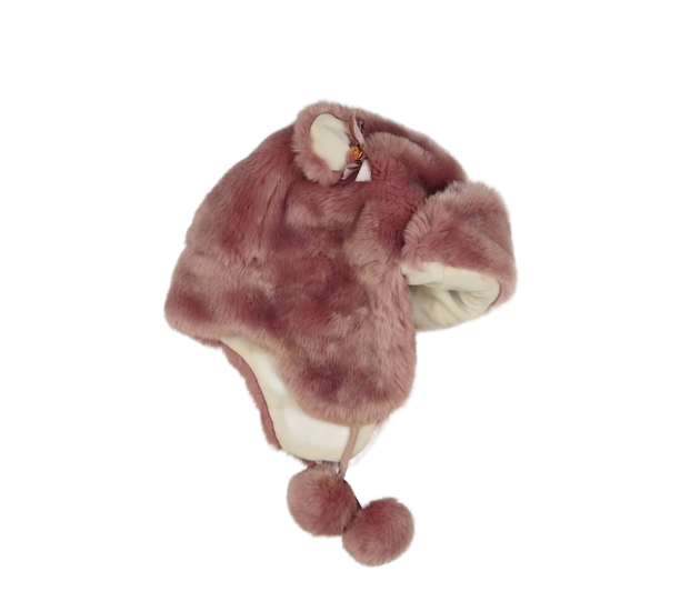 Růžová ušanka Baker