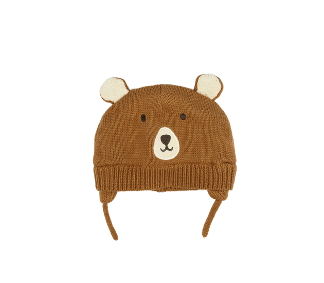 Hnědá čepice s čumáčkem a vnitřním chlupem George