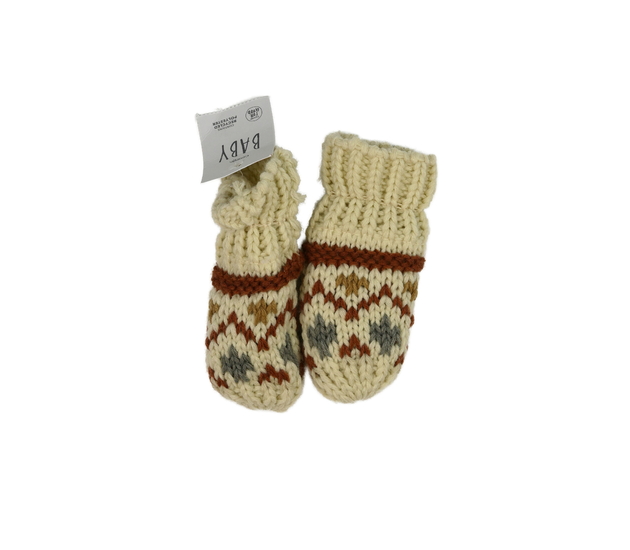 Nové hnědé pletené palčáky George