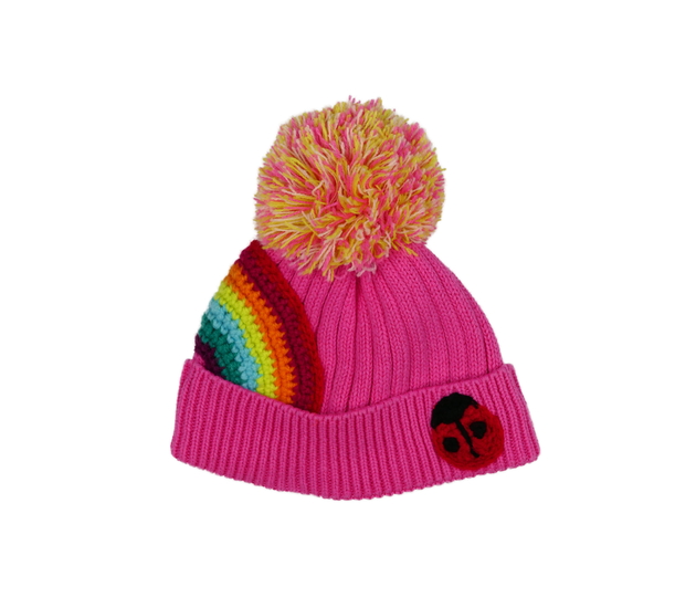 Růžová čepička s bavlněnou podšívkou Next