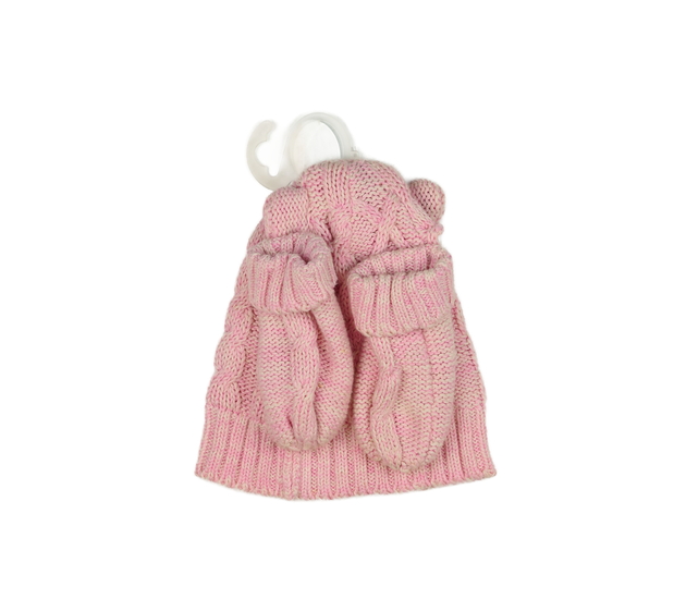 Nová růžová čepice a palčáky