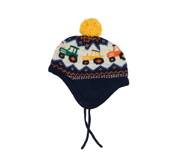 Modrá čepice s traktory Jojo Maman Bébé