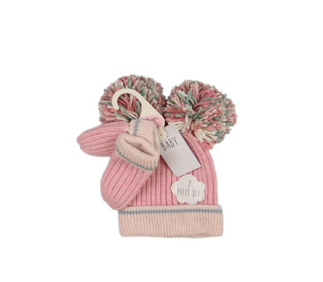 Nová růžová čepice a palčáky George