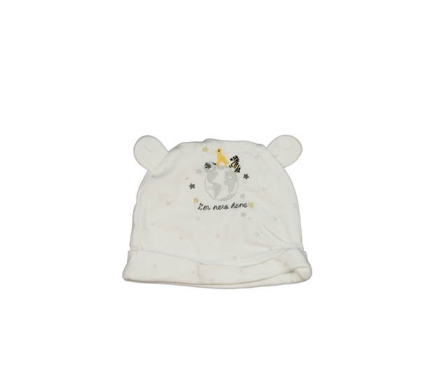 Bílá bavlněná čepička se zvířátky Next