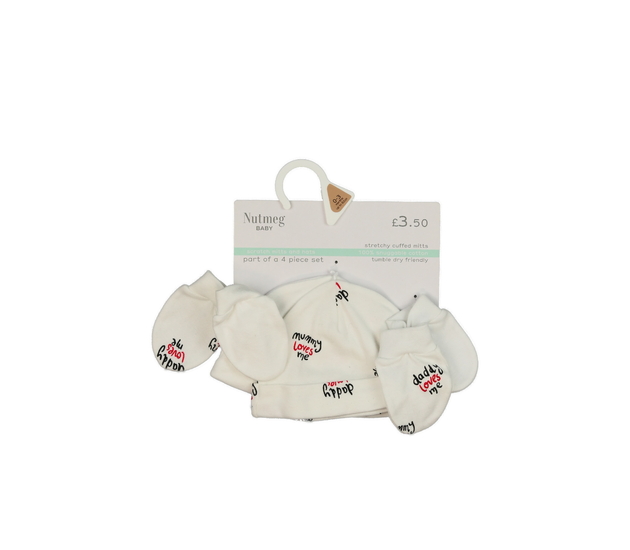 Nové čepičky 2 ks a rukavičky 2 páry Nutmeg